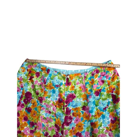 Reversible Floral & Polka Dot A-Line Skirt 27" Length 17" Waist 26" Hips Unbrand - Picture 4 of 7